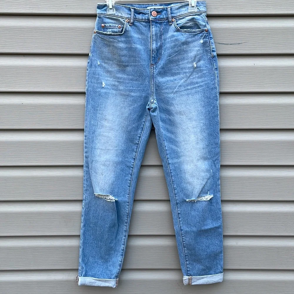 LOFT High-Rise Light Wash Boyfriend Jeans